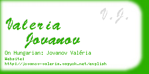valeria jovanov business card